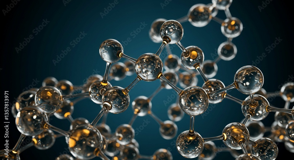 Abstract 3D Rendering of Molecular Structure Science Technology and Research Concept Abstract 3D Rendering of Molecular Structure Science Technology and Research Concept