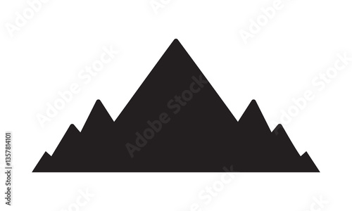 Mountain Landscape, Mountain silhouette icon 5