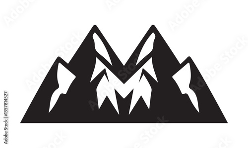 Mountain Landscape, Mountain silhouette icon 3