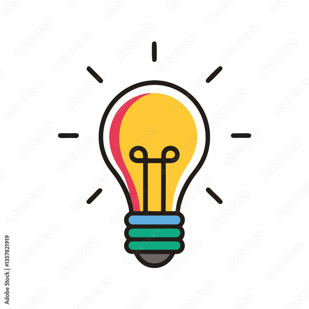 new, unique, Premium Vector | Light bulb line colourful vector illustration Electric lamp icon, Adobe Illustrator Artwork new, unique, Premium Vector | Light bulb line colourful vector illustration Electric lamp icon, Adobe Illustrator Artwork