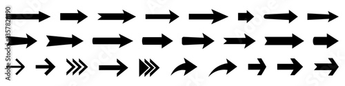Arrow icon. Black arrow icons set. Collection of pointers.