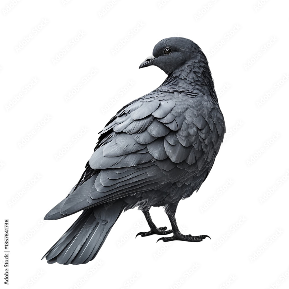 Naklejka premium Majestic Dark Pigeon a Symbol of Mystery and Elegance