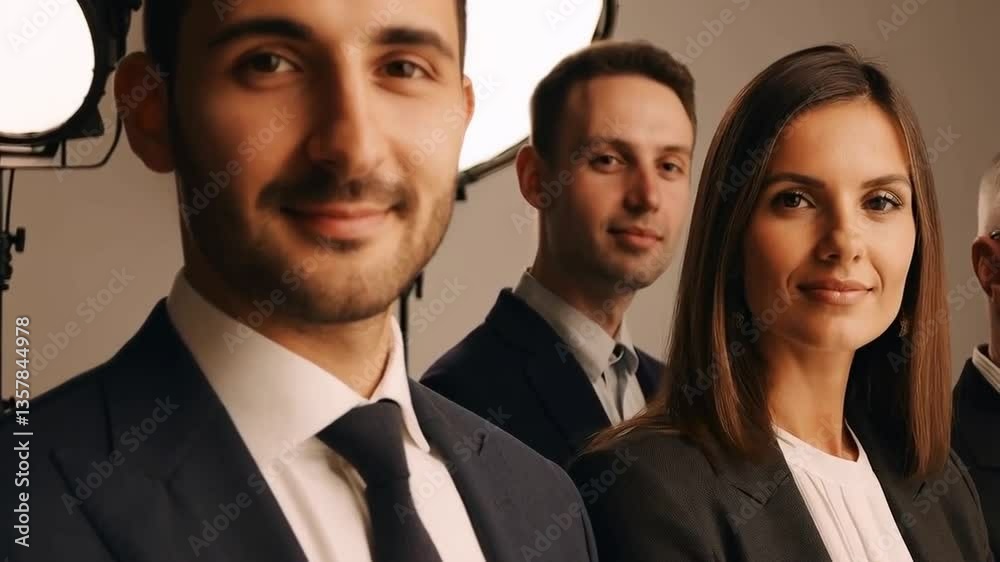 Professional Team Portrait Showcasing Diverse Individuals in Business Attire Professional Team Portrait Showcasing Diverse Individuals in Business Attire