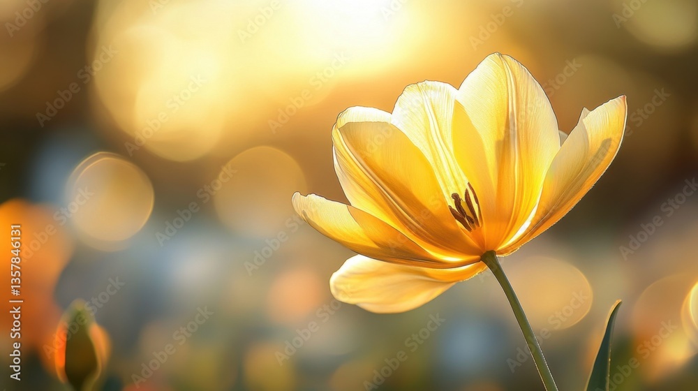 Flower, sunbeam, gold heart. Generative AI Flower, sunbeam, gold heart. Generative AI