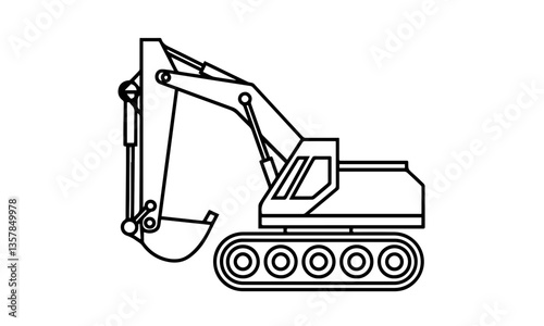excavator vector illustration