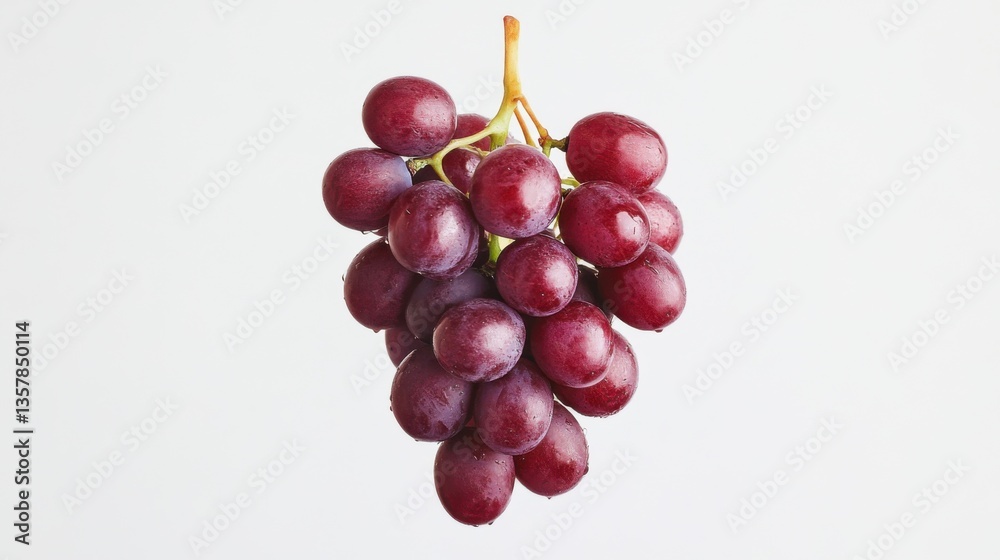 Grapes on White Backdrop. Generative AI Grapes on White Backdrop. Generative AI