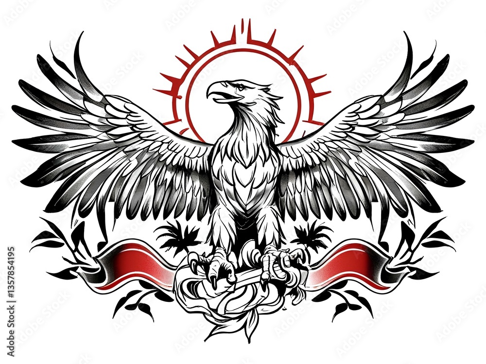 Obraz premium eagle tattoo vector