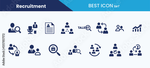 Best Recruitment Icon Set. vector illustration.
