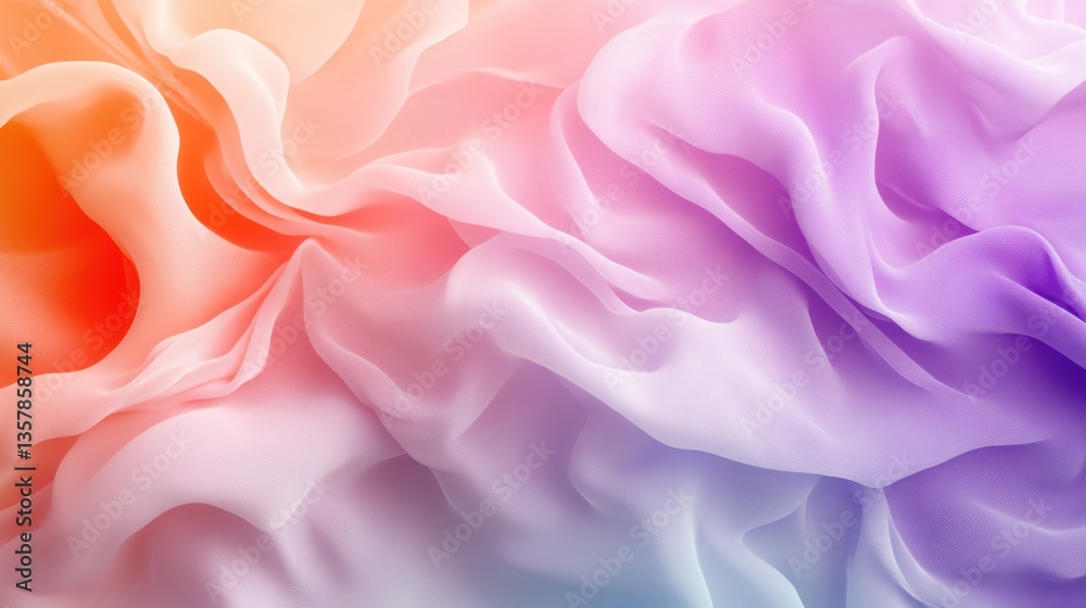 Obraz premium Abstract gradient background with white to soft lavender, teal and coral, featuring a smooth blend, ideal for modern and elegant designs.