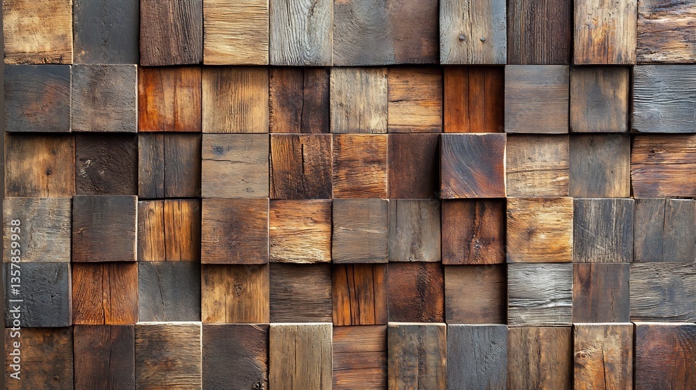 Abstract plank panel rustic wooden textures arranged in block patterns Abstract plank panel rustic wooden textures arranged in block patterns