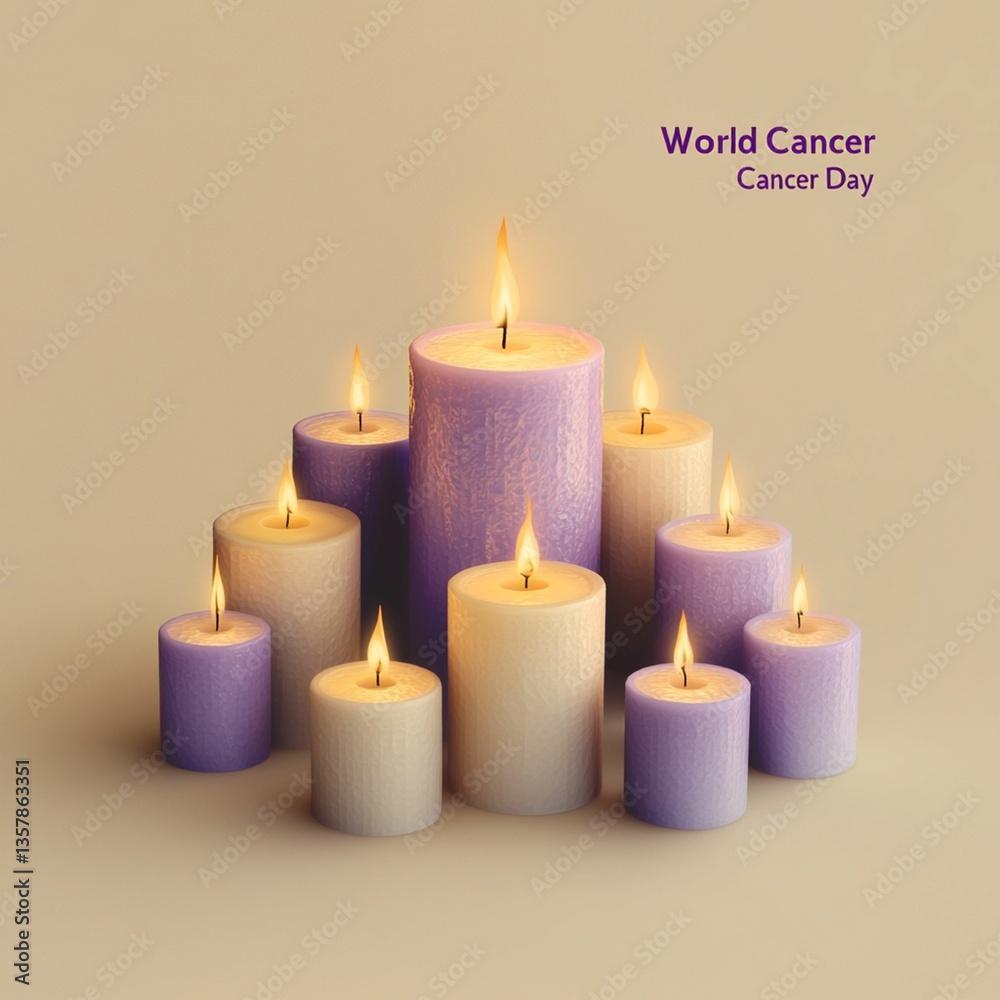 a series of glowing candles in a somber