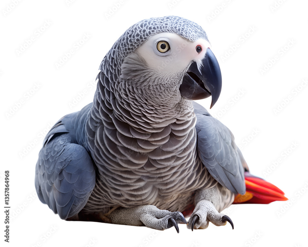 Obraz premium grey macaw