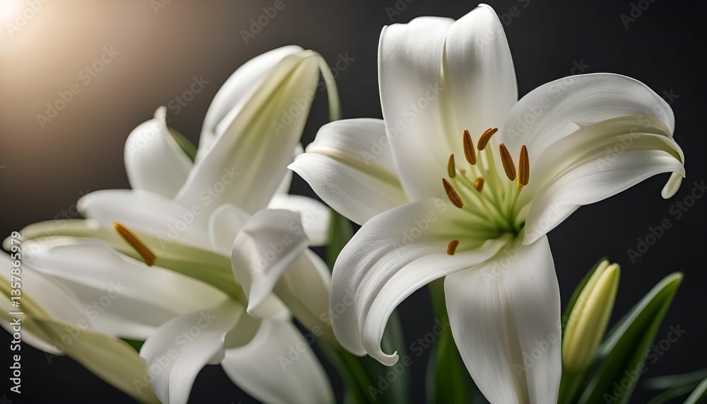 Fototapeta premium Elegant White Lily Bouquet