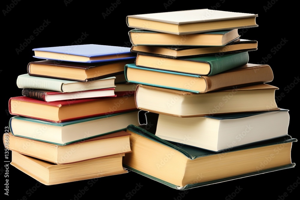 stack of old books isolated on transparent background stack of old books isolated on transparent background