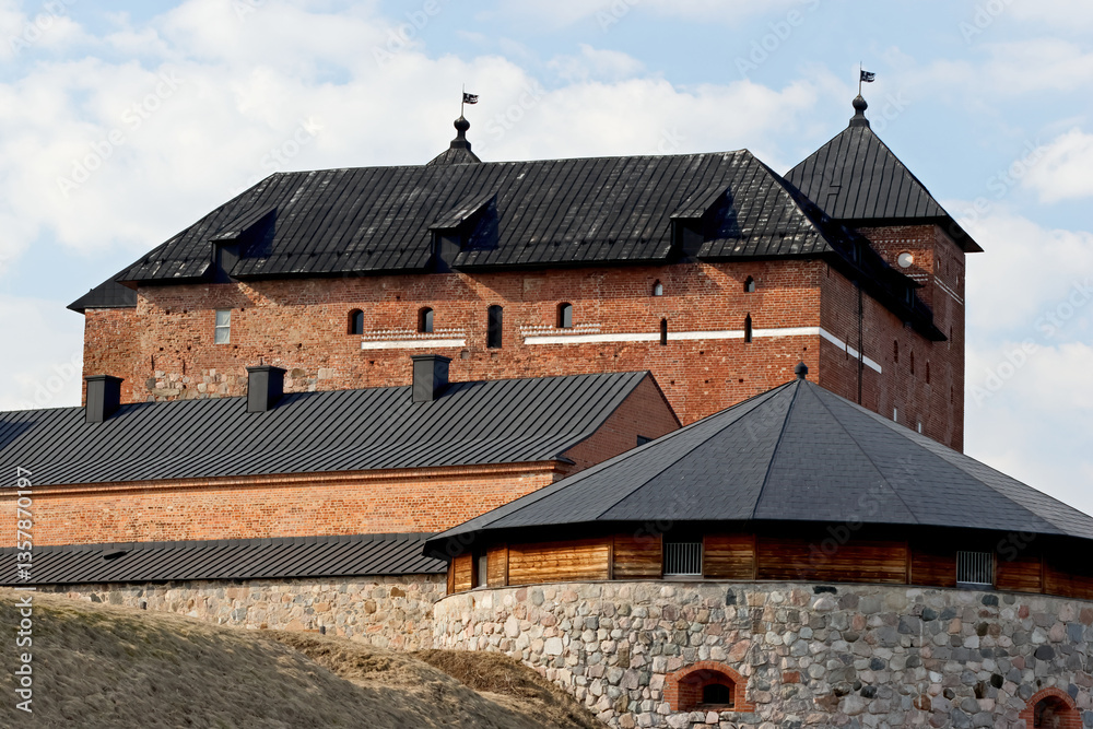 A medieval castle on a sunny springlike day A medieval castle on a sunny springlike day