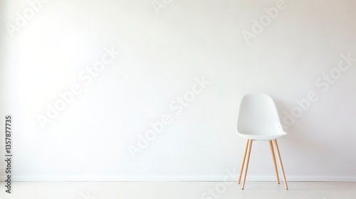 Modern chair in empty room