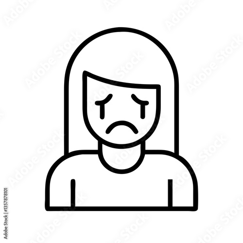 Sad woman expressing emotions indoors