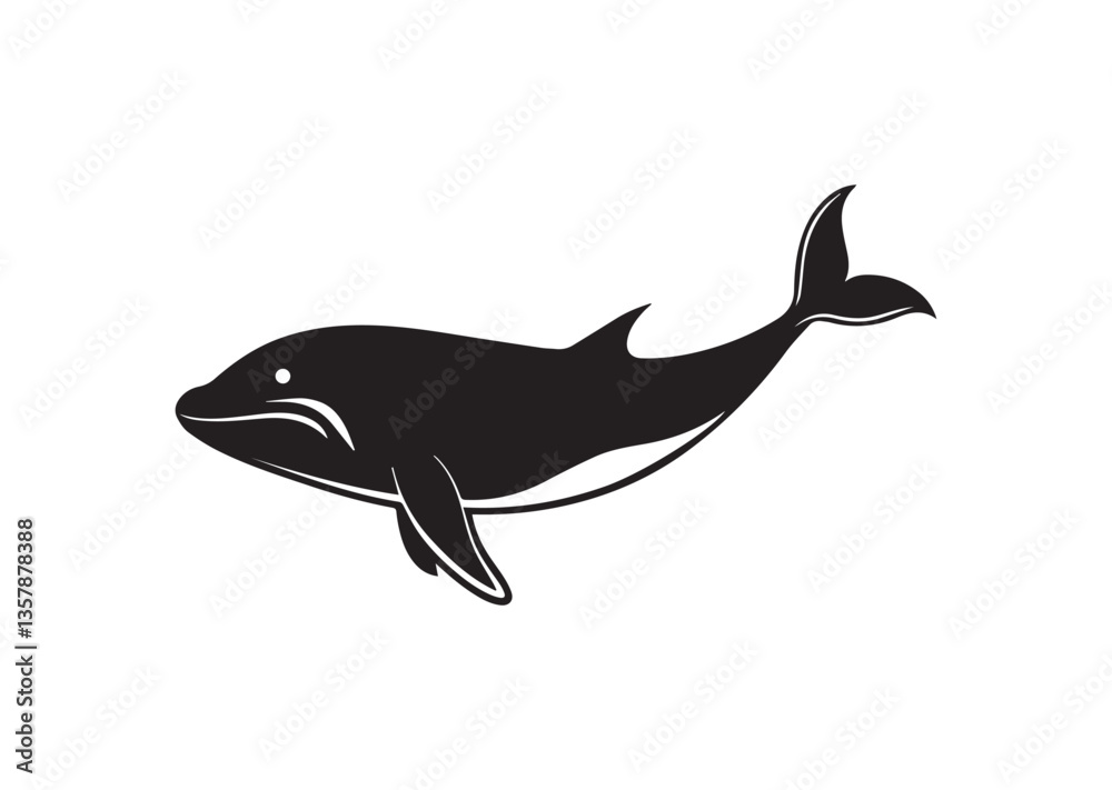 Fototapeta premium Whale silhouette Vector