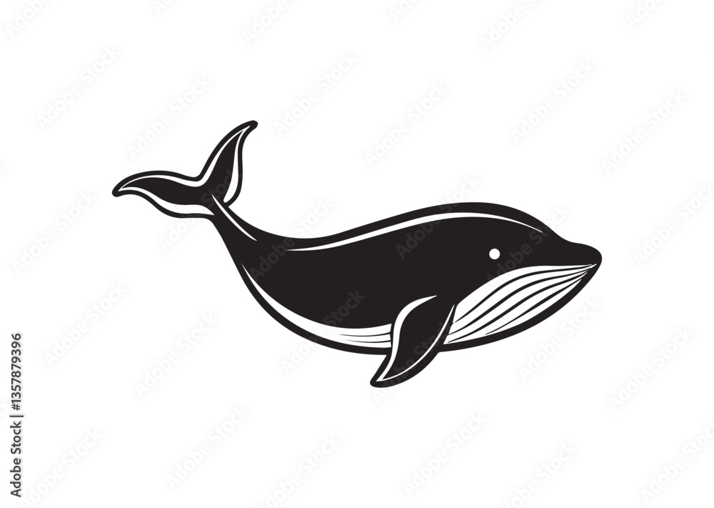 Obraz premium Whale silhouette Vector