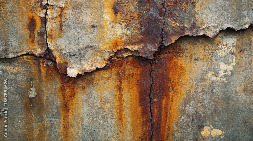 Rust stains on cement. Generative AI Rust stains on cement. Generative AI