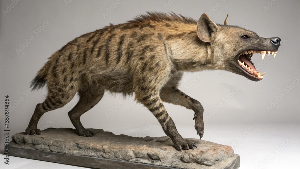 Fototapeta premium hyaenodon in full view on studio background 