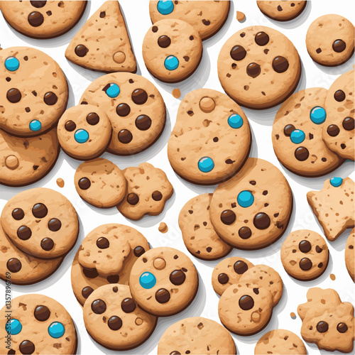 dessert, cookie, food, sweet, biscuit, bakery, background, chocolate, delicious, snack, candy, brown, homemade, bake, tasty, cake, isolated, chip, breakfast, pastry, closeup, fresh, crunchy, sugar, ve