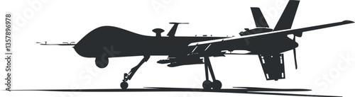 Silhouette of a drone aircraft highlighting modern aerial technology.