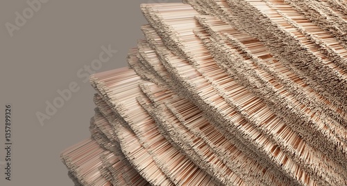 Fototapeta Naklejka Na Ścianę i Meble -  Abstract 3d detailed shape made of little sticks.