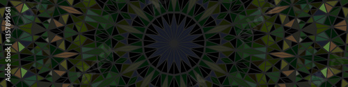 Dynamic polygonal circular tile triangle mosaic pattern background
