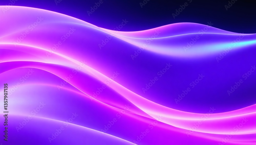 Violet silk waves blend into a soft blue backdrop Violet silk waves blend into a soft blue backdrop