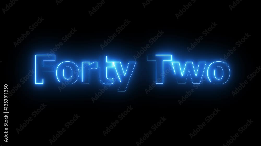 neon text 42 number countdown icon background animation .Neon numbers, Energy Neon red Number 42 Animation. neon text 42 number countdown icon background animation .Neon numbers, Energy Neon red Number 42 Animation.