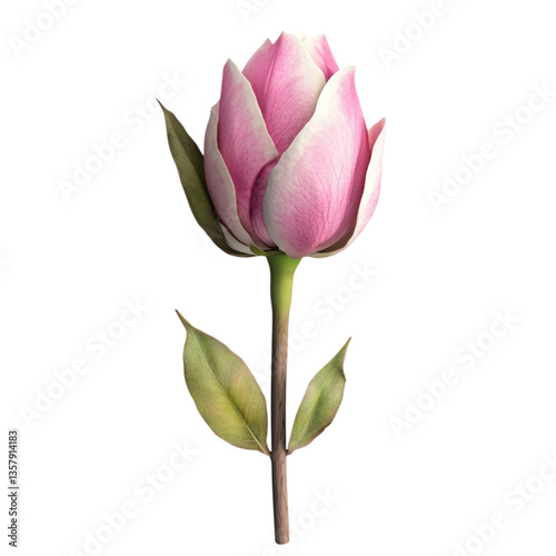 Pink Magnolia Bloom Abstract Art Vibrant Colors Springtime Beauty