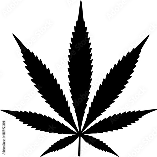 Marijuana cannabis hemp leaf silhouette, Marijuana leaf silhouette

