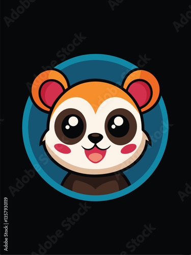 Cute Panda Logo Design