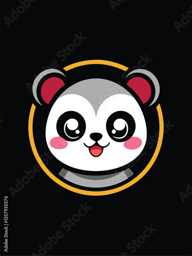 Cute Panda Logo Design