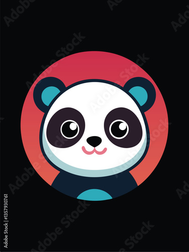 Cute Panda Logo Design