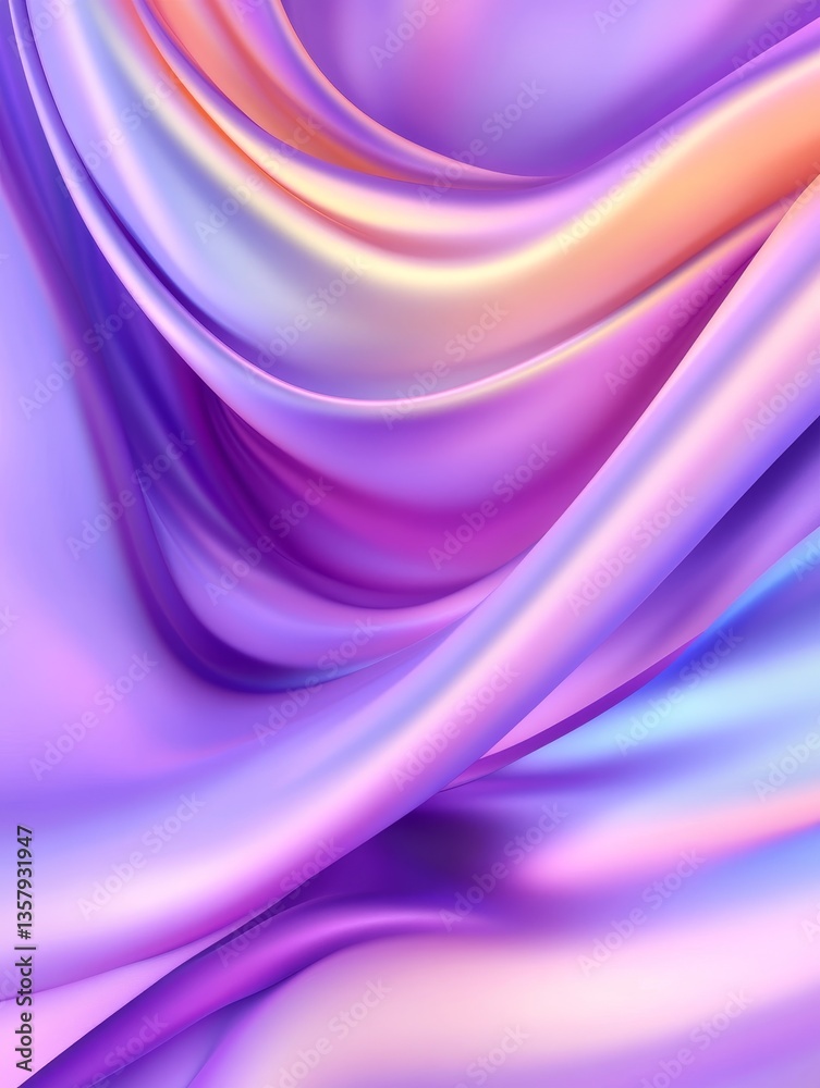 Obraz premium Soft, flowing fabric in vibrant shades of purple and pink, creating a dreamy abstract background