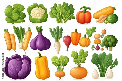 A Colorful Collection Of Fresh Garden Vegetables