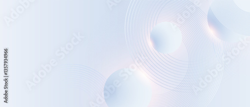 Modern abstract blue background with circular lines. Geometric stripe line art design for poster, brochure, cover, website, header, web banner, presentation