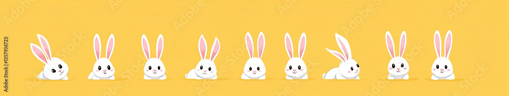 Obraz premium Easter rabbit, easter Bunny. Vector illustration.