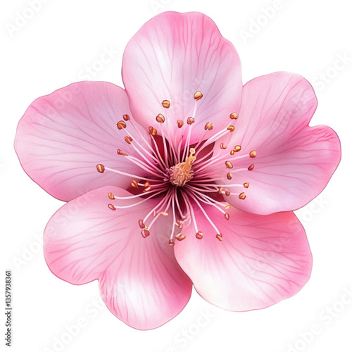Delicate Pink Blossom Soft Petals Gentle Beauty Springtime Bloom,