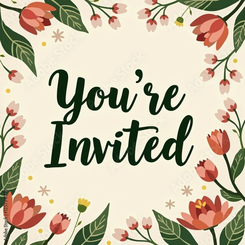 floral invitation card