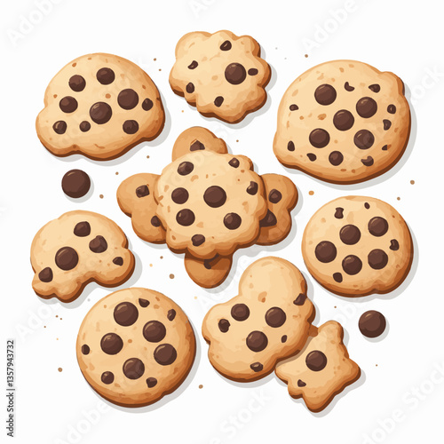 dessert, cookie, food, sweet, biscuit, bakery, background, chocolate, delicious, snack, candy, brown, homemade, bake, tasty, cake, isolated, chip, breakfast, pastry, closeup, fresh, crunchy, sugar, ve