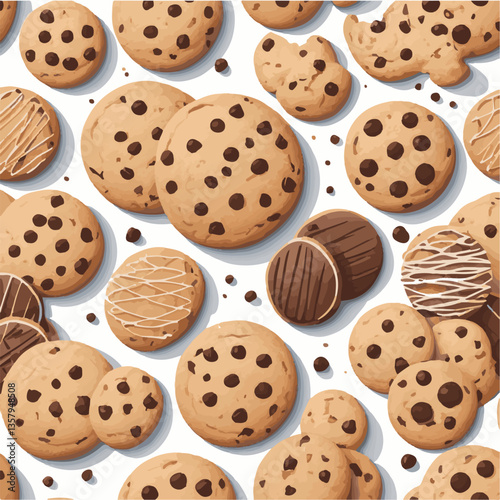 dessert, cookie, food, sweet, biscuit, bakery, background, chocolate, delicious, snack, candy, brown, homemade, bake, tasty, cake, isolated, chip, breakfast, pastry, closeup, fresh, crunchy, sugar, ve