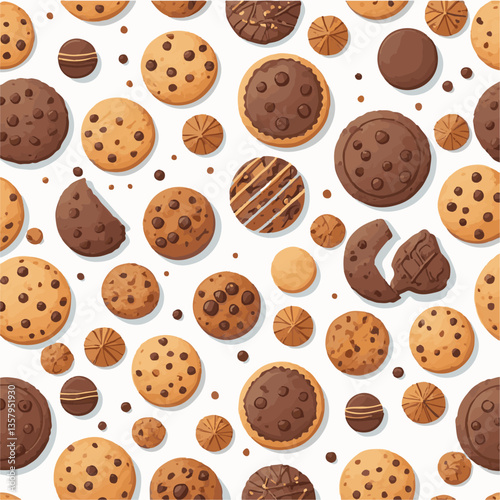 dessert, cookie, food, sweet, biscuit, bakery, background, chocolate, delicious, snack, candy, brown, homemade, bake, tasty, cake, isolated, chip, breakfast, pastry, closeup, fresh, crunchy, sugar, ve