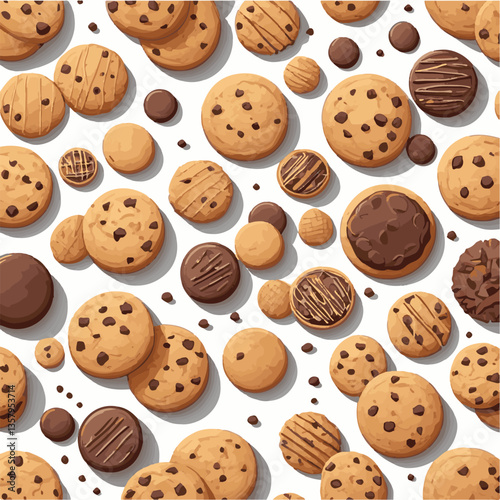 dessert, cookie, food, sweet, biscuit, bakery, background, chocolate, delicious, snack, candy, brown, homemade, bake, tasty, cake, isolated, chip, breakfast, pastry, closeup, fresh, crunchy, sugar, ve
