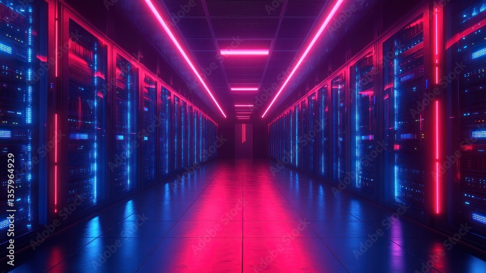 A cloud storage server protected by digital shields and firewalls in a dark server room, illuminated by blue and red neon lights, creating a high-security and futuristic atmosphere. A cloud storage server protected by digital shields and firewalls in a dark server room, illuminated by blue and red neon lights, creating a high-security and futuristic atmosphere.