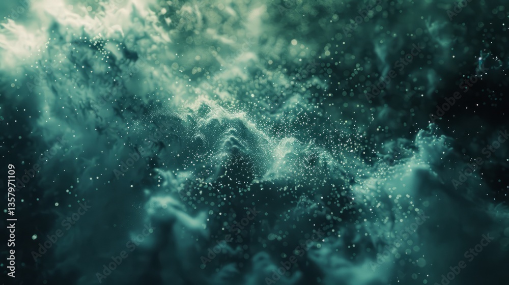 Teal Abstract Nebula Cloudscape With Particles And Dust - Space Backgrounds Teal Abstract Nebula Cloudscape With Particles And Dust - Space Backgrounds