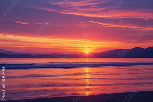 Vibrant Sunset Backgrounds with Warm Hues and Serene Gradients