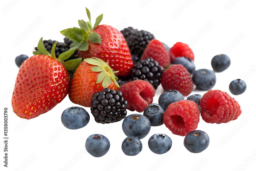 mixed berries on transparent background mixed berries on transparent background